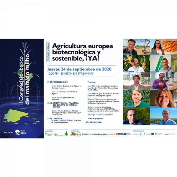 Tertulia virtual: ‘Agricultura europea biotecnológica y sostenible, ¡YA!’